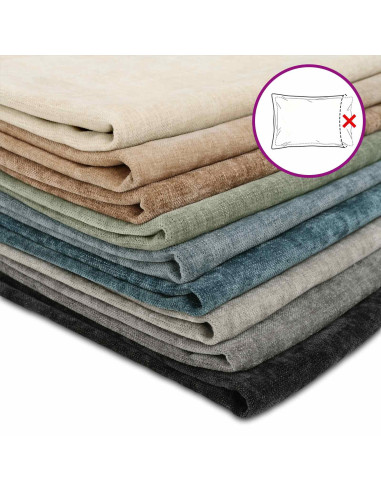 Federa 6 pz HOUTEN Antracite 80 x 80 cm Tessuto Chenille