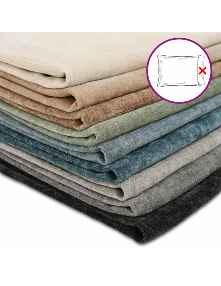 Federa 6 pz HOUTEN Antracite 80 x 80 cm Tessuto Chenille