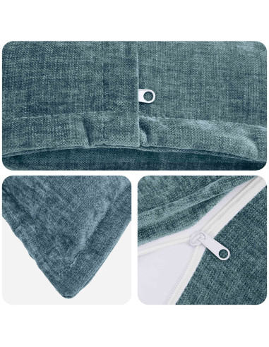 Federa 6 pz HOUTEN Blu 30 x 30 cm Tessuto Chenille