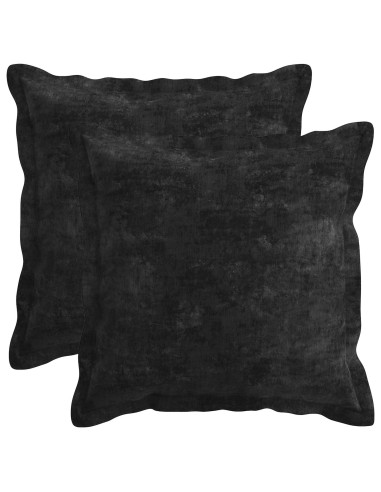 Federa 6 pz HOUTEN Antracite 35 x 35 cm Tessuto Chenille