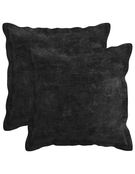 Federa 6 pz HOUTEN Antracite 35 x 35 cm Tessuto Chenille