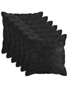 Federa 6 pz HOUTEN Antracite 40 x 40 cm Tessuto Chenille 2