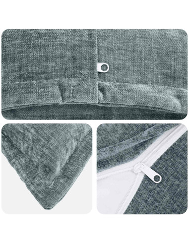 Federa 6 pz HOUTEN Azzurro 50 x 70 cm Tessuto Chenille