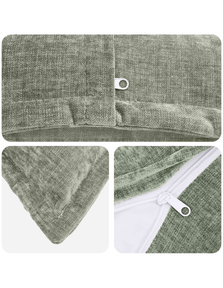 Federa 6 pz HOUTEN Verde 50 x 70 cm Tessuto Chenille