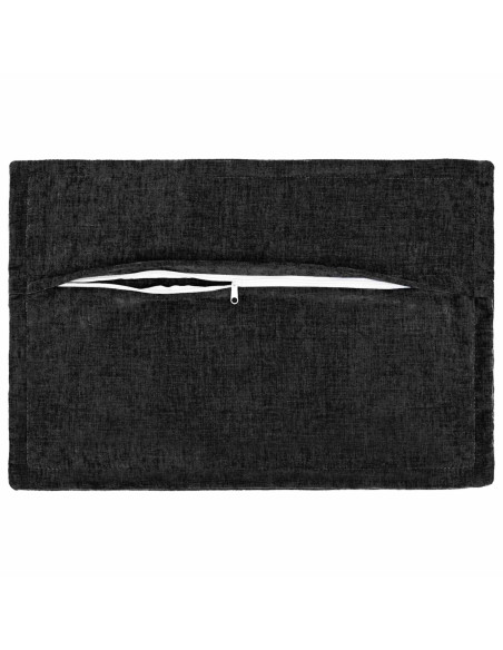 Federa 6 pz HOUTEN Antracite 50 x 75 cm Tessuto Chenille