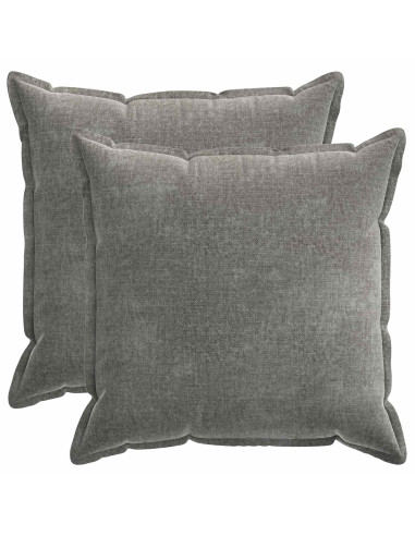 Federa 2 pz HOUTEN Grigio Scuro 55 x 55 cm Tessuto Chenille