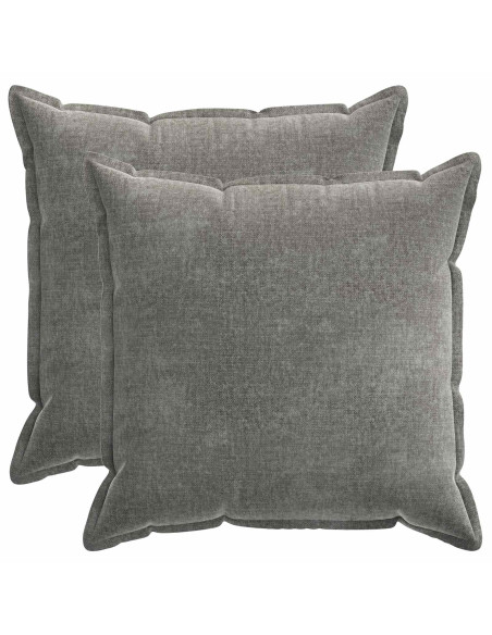 Federa 2 pz HOUTEN Grigio Scuro 55 x 55 cm Tessuto Chenille