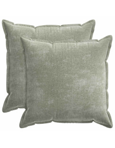 Federa 2 pz HOUTEN Verde 55 x 55 cm Tessuto Chenille 2