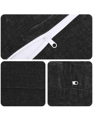 Federa 2 pz HEERLEN Antracite Ø 40 cm Tessuto Chenille