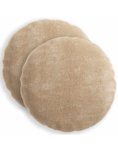 Federa 2 pz HEERLEN Tortora Ø 40 cm Tessuto Chenille 2