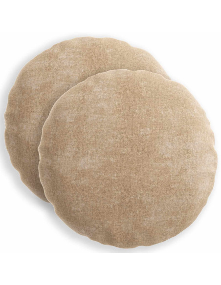 Federa 2 pz HEERLEN Tortora Ø 40 cm Tessuto Chenille