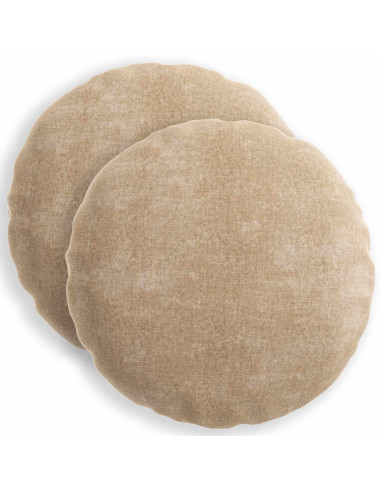Federa 2 pz HEERLEN Tortora Ø 40 cm Tessuto Chenille
