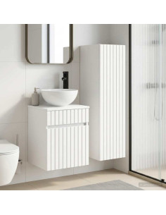 Set di mobili per il bagno 2 pz Bianco 33 x 34,5 x 100 cm