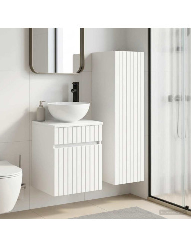 Set di mobili per il bagno 2 pz Bianco 33 x 34,5 x 100 cm
