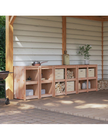 Mobile da cucina da esterno MEPPEL 4 pz Douglas Naturale