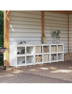 Mobile da cucina da esterno MEPPEL 3 pz Bianco