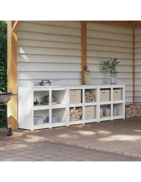 Mobile da cucina da esterno MEPPEL 3 pz Bianco