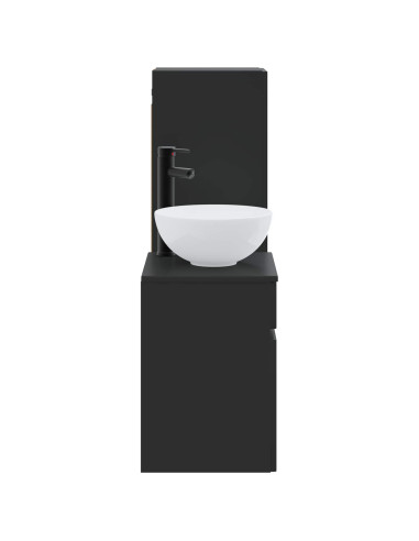 Set di mobili per il bagno 2 pz Nero 33 x 34,5 x 100 cm