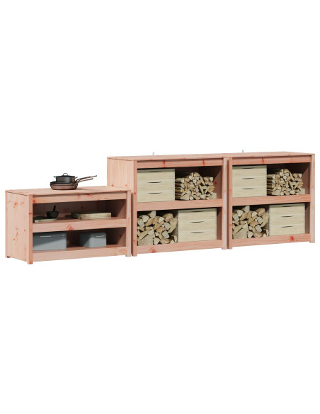 Mobile da cucina da esterno MEPPEL 3 pz Bianco