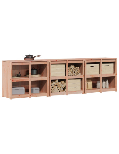 Mobile da cucina da esterno MEPPEL 3 pz Douglas Naturale