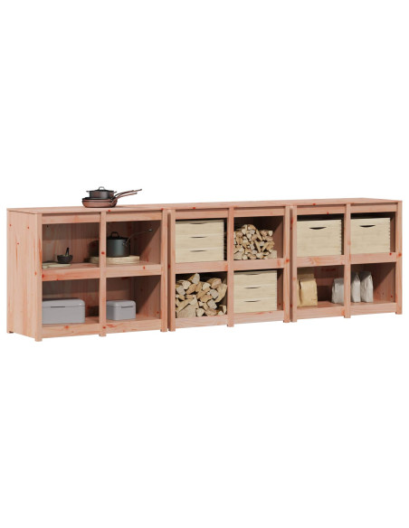 Mobile da cucina da esterno MEPPEL 3 pz Douglas Naturale