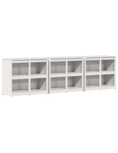 Mobile da cucina da esterno MEPPEL 3 pz Bianco 2
