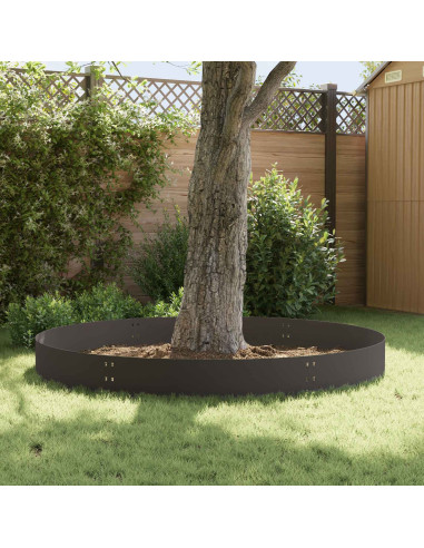 Bordura per Prato 20 pz 100 x 30 cm Acciaio Nero
