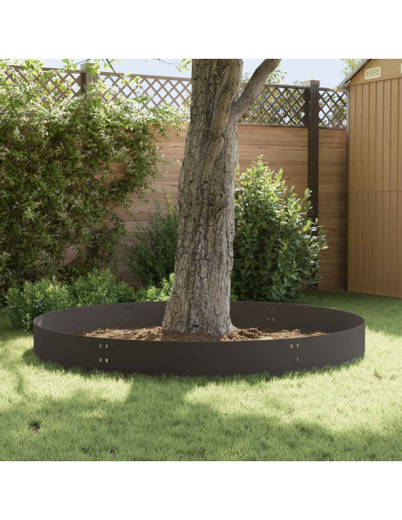 Bordura per Prato 20 pz 100 x 30 cm Acciaio Nero
