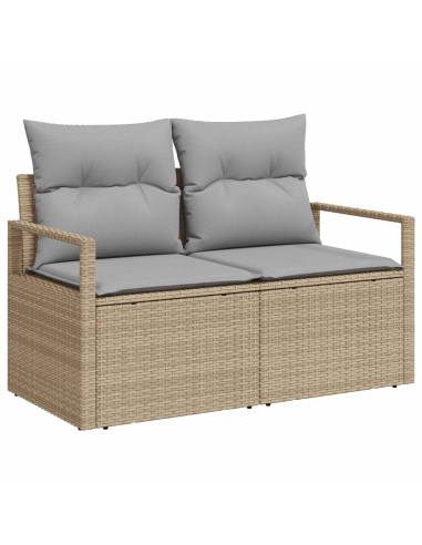 Set di divani 8 pz Beige e Grigio Chiaro