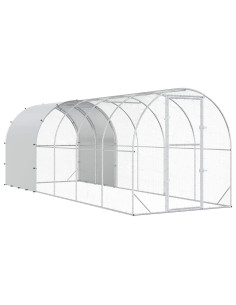 Pollaio Argento 600 x 200 x 200 cm Acciaio zincato