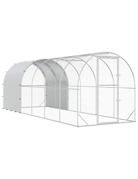 Pollaio Argento 600 x 200 x 200 cm Acciaio zincato