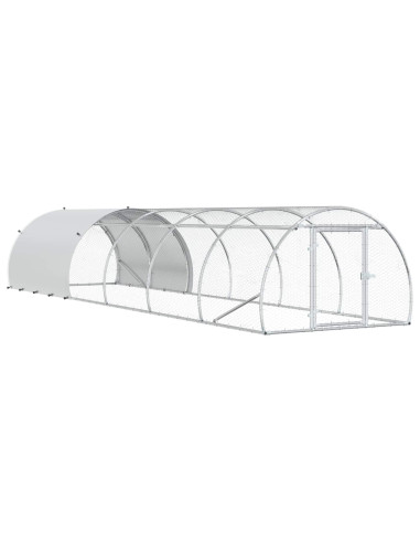 Pollaio Argento 600 x 150 x 100 cm Acciaio zincato