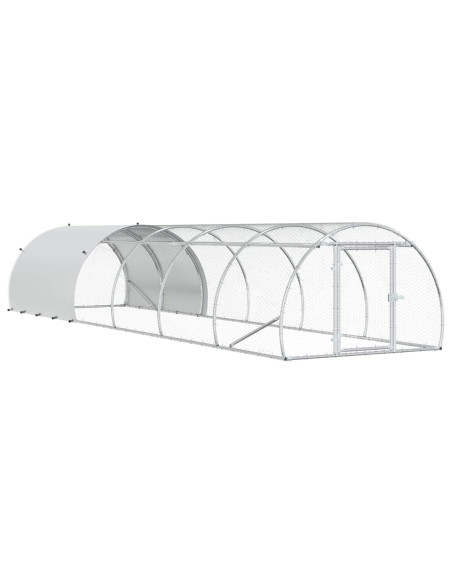 Pollaio Argento 600 x 150 x 100 cm Acciaio zincato