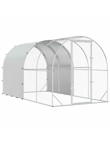 Pollaio Argento 400 x 200 x 200 cm Acciaio zincato