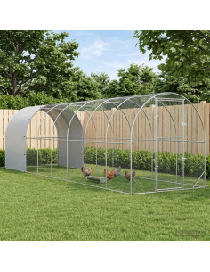 Pollaio Argento 800 x 200 x 200 cm Acciaio zincato