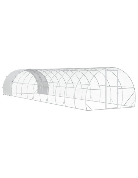 Pollaio Argento 1200 x 300 x 200 cm Acciaio zincato
