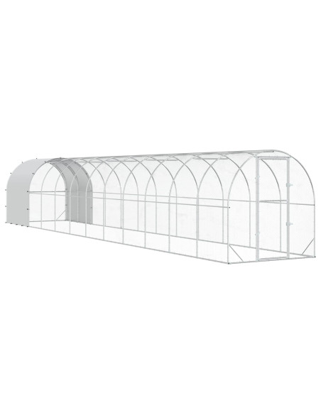 Pollaio Argento 1200 x 200 x 200 cm Acciaio zincato