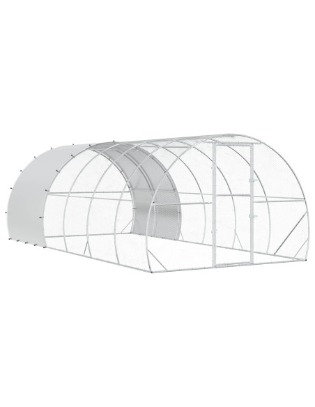 Pollaio Argento 600 x 300 x 200 cm Acciaio zincato