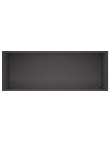 Vaso da giardino Nero 80 x 40 x 50 cm Acciaio laminato a freddo