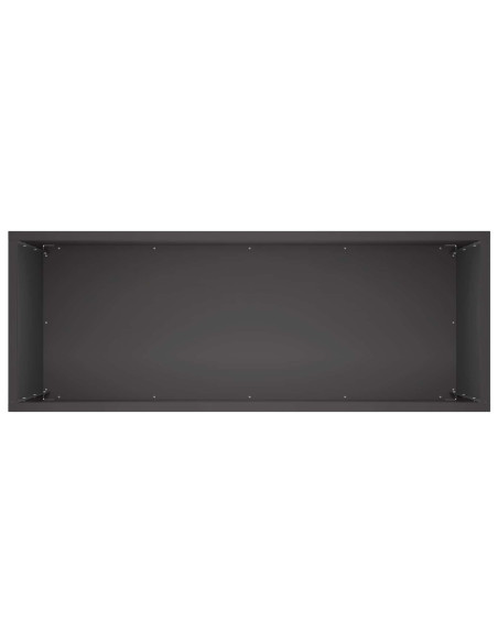 Vaso da giardino Nero 80 x 40 x 50 cm Acciaio laminato a freddo