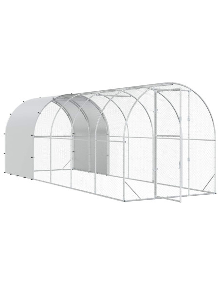 Pollaio Argento 600 x 200 x 200 cm Acciaio zincato