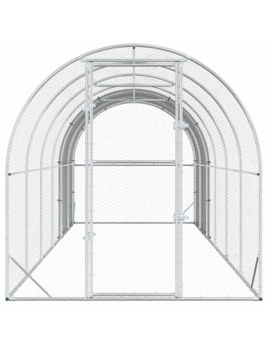 Pollaio Argento 600 x 200 x 200 cm Acciaio zincato
