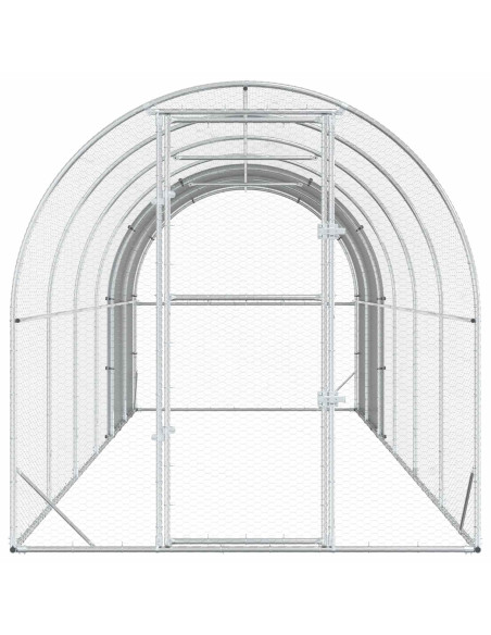 Pollaio Argento 600 x 200 x 200 cm Acciaio zincato