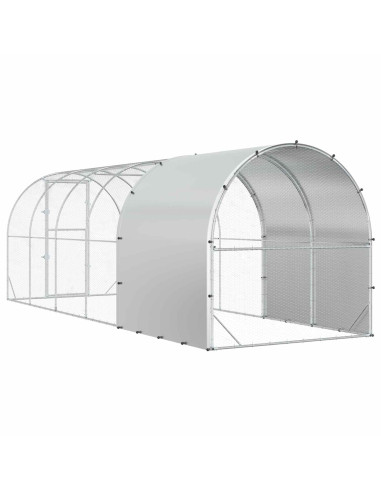 Pollaio Argento 600 x 200 x 200 cm Acciaio zincato