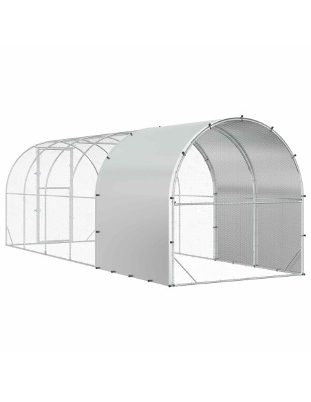 Pollaio Argento 600 x 200 x 200 cm Acciaio zincato