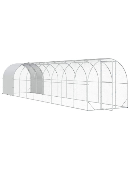Pollaio Argento 1000 x 200 x 200 cm Acciaio zincato