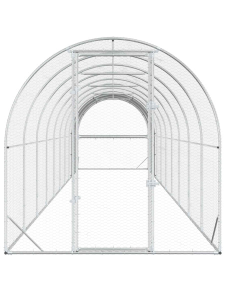 Pollaio Argento 1000 x 200 x 200 cm Acciaio zincato