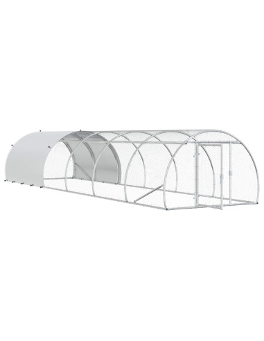 Pollaio Argento 600 x 150 x 100 cm Acciaio zincato