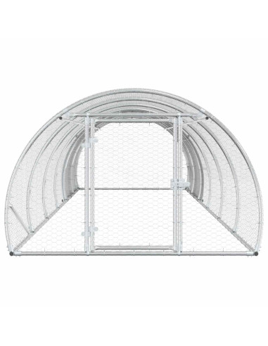 Pollaio Argento 600 x 150 x 100 cm Acciaio zincato