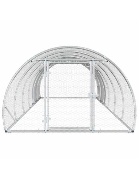 Pollaio Argento 600 x 150 x 100 cm Acciaio zincato
